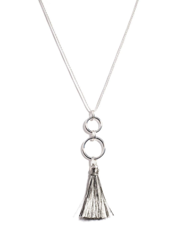 Colette by Colette Hayman Circle Pendant Tassel Necklace