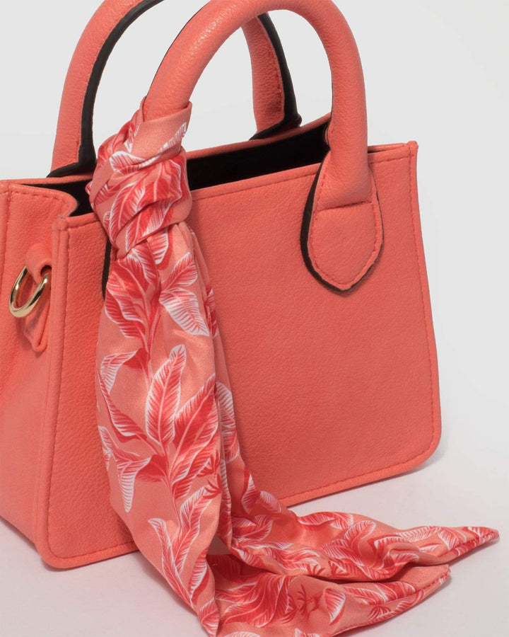 Coral Sibel Mini Bag Scarf Tote Bag | Mini Bags