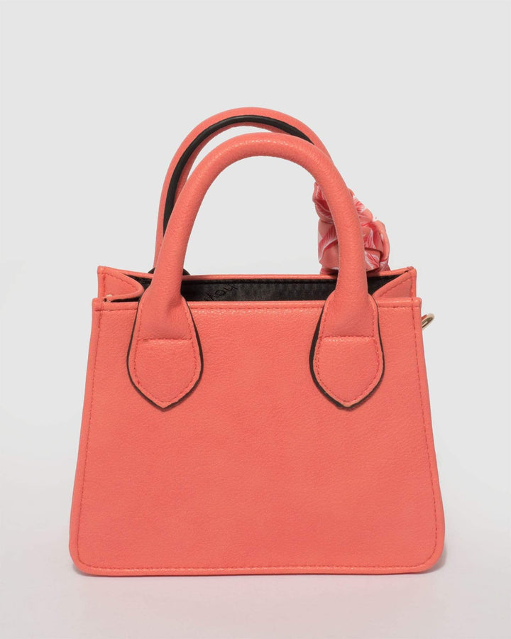 Coral Sibel Mini Bag Scarf Tote Bag | Mini Bags