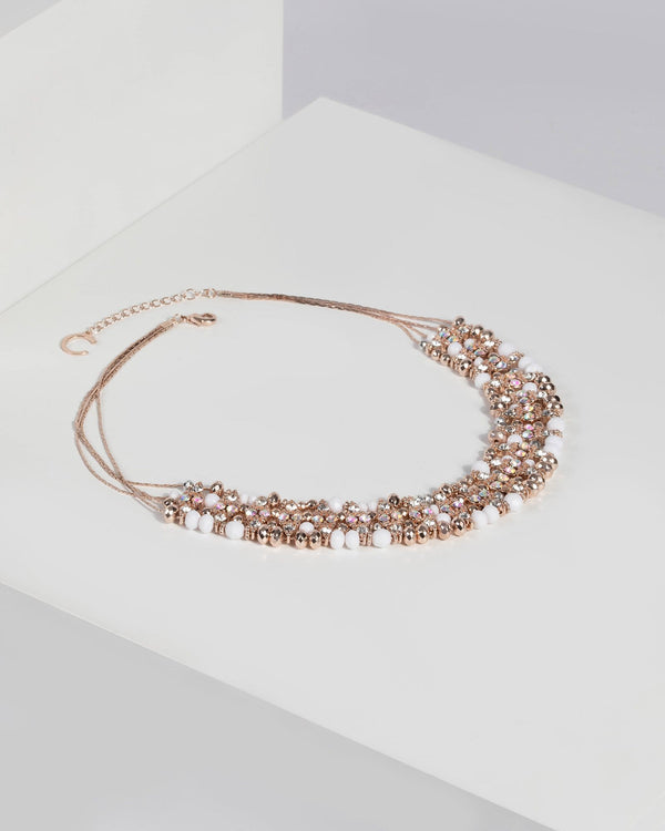 Crystal Ab Multi Row Necklace | Necklaces