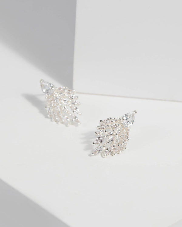 Crystal Drop Stud Earrings | Earrings