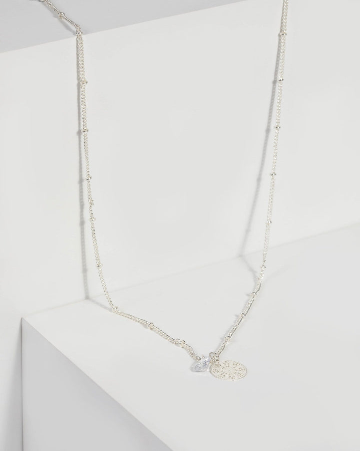 Crystal Filigree Pave Necklace | Necklaces
