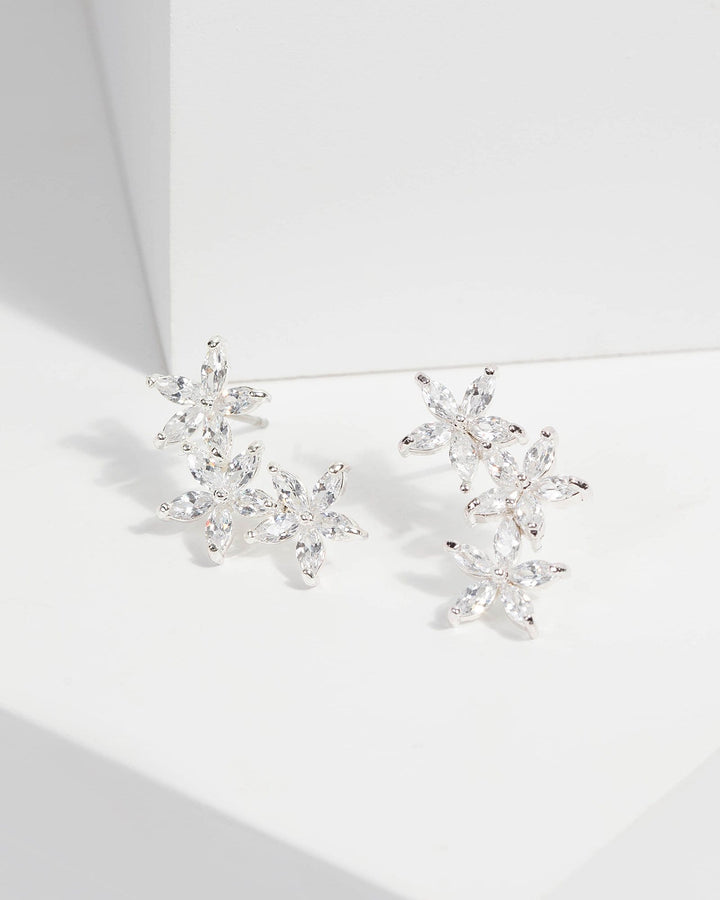Crystal Flower Stud Earrings | Earrings
