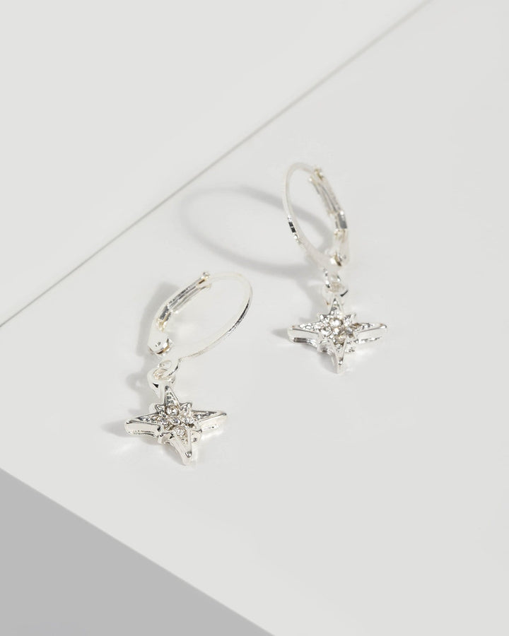 Crystal Hoop Starburst Earrings | Earrings