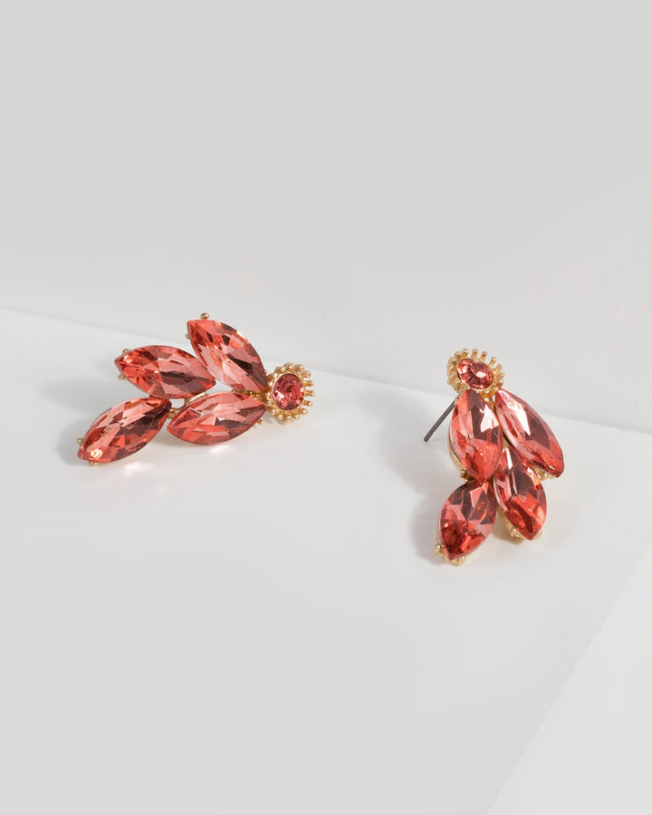 Crystal Multi Leaf Earrings | Earrings
