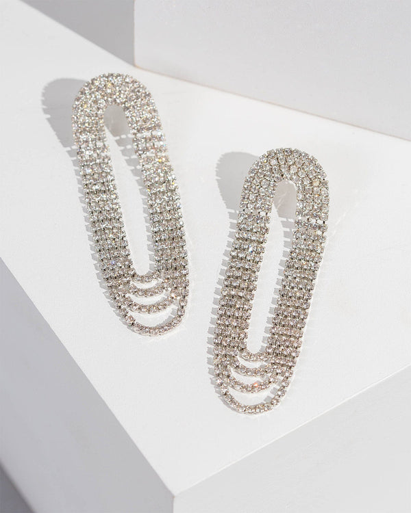 Colette by Colette Hayman Crystal Oval Drop Earrings