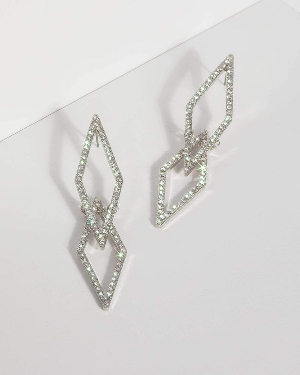 Crystal Pave Drop Earrings | Earrings