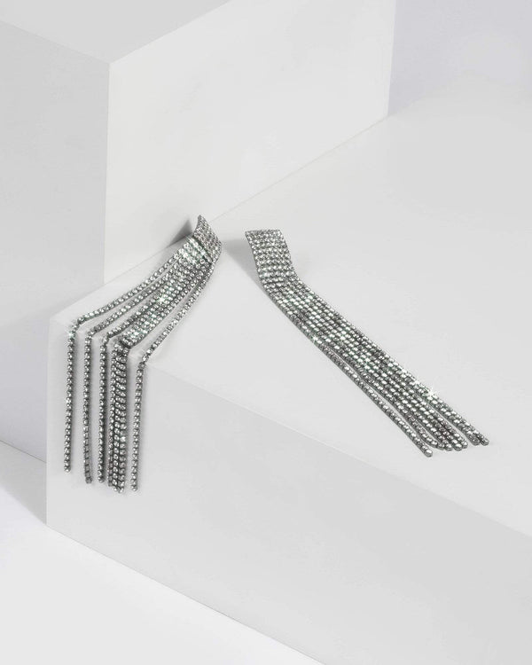 Crystal Statement Tassel Earrings | Earrings