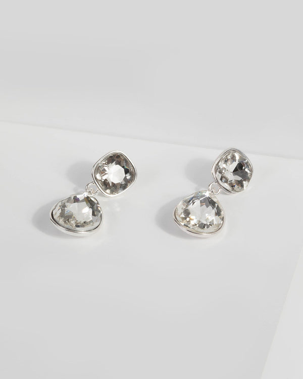 Crystal Teardrop Stud Earrings | Earrings