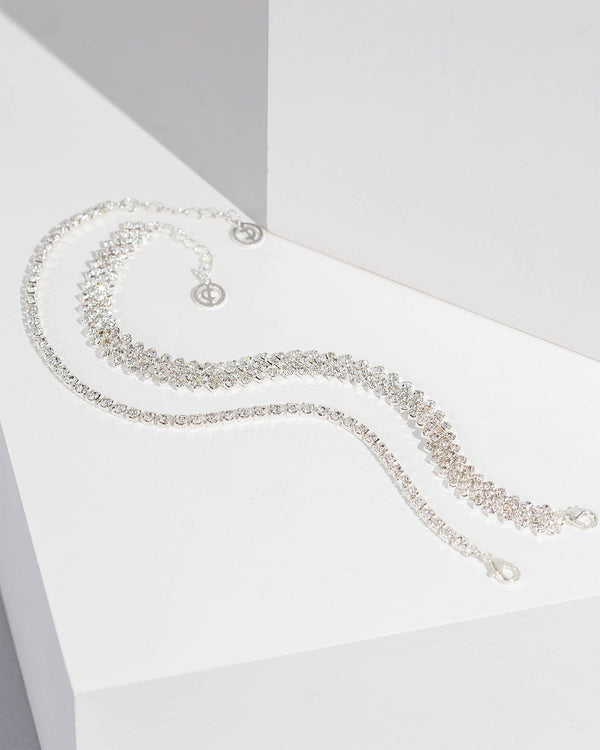 Colette by Colette Hayman Crystal Two Row Anklet