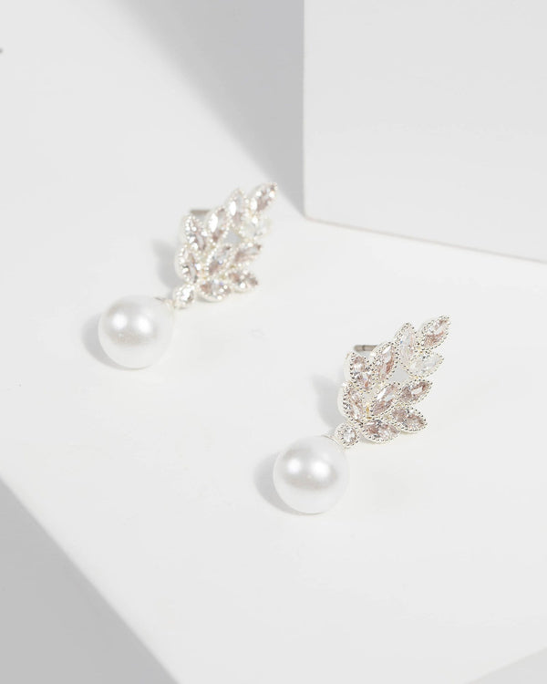 Cubic Zirconia Pearl Drop Earrings | Earrings
