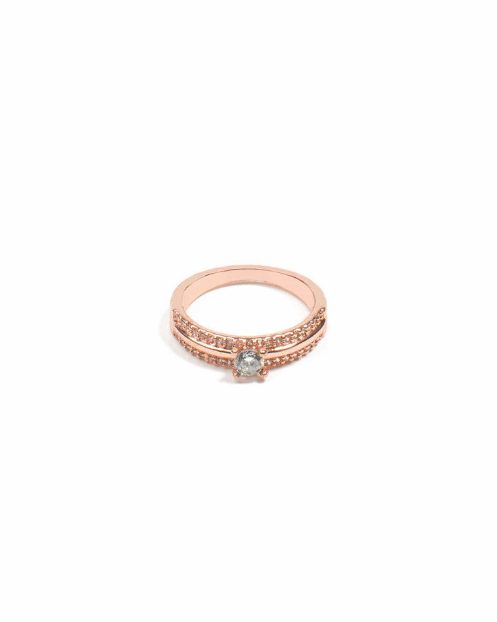 Colette by Colette Hayman Cubic Zirconia Round Diamante Pave Band Ring - Medium