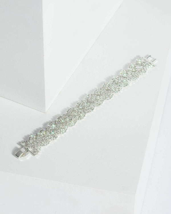 Colette by Colette Hayman Diamante Chain Twisted Bracelet Wristwear