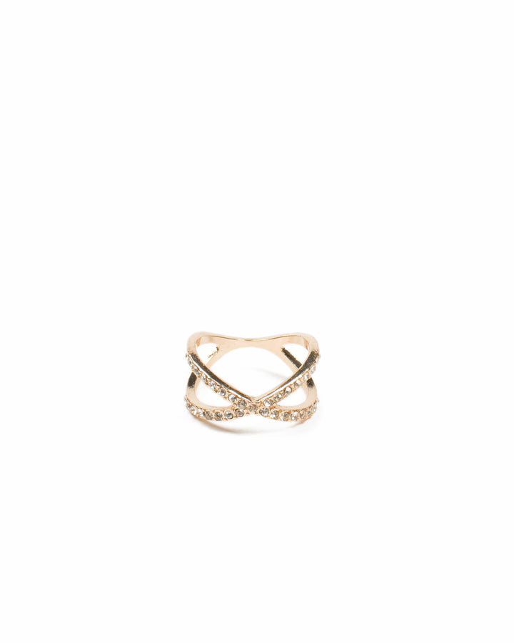 Colette by Colette Hayman Diamante Crossover Ring - Large