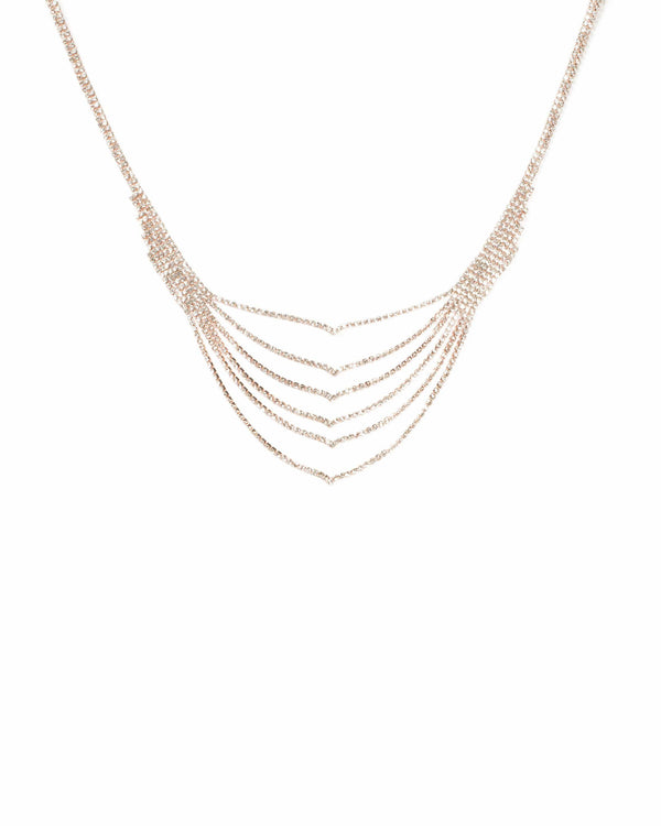 Diamante Layered Chain Necklace | Necklaces