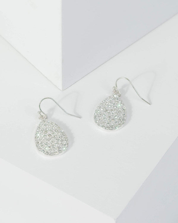 Diamante Pave Teardrop Earrings | Earrings