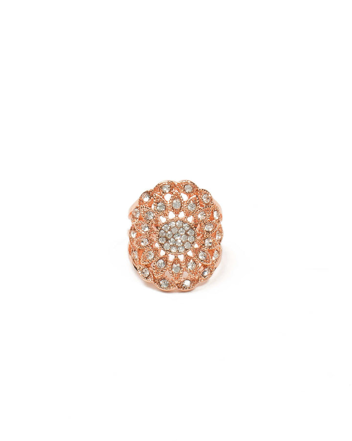 Colette by Colette Hayman Diamante Round Stone Filigree Ring - Medium