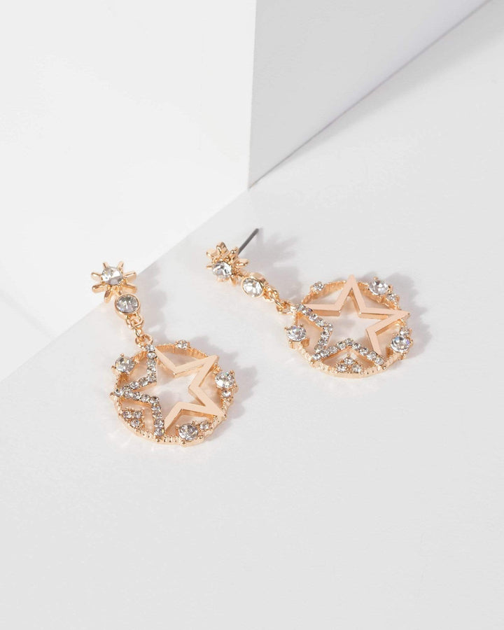 Diamante Star Drop Earrings | Earrings