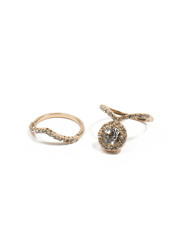 Colette by Colette Hayman Dip Stone Gold Ring Set - Large