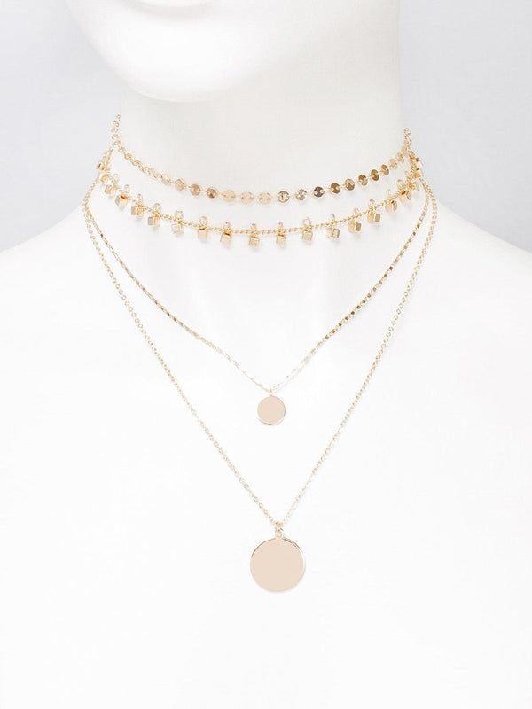 Colette by Colette Hayman Disc Pendant And Choker 3 Pack Necklace