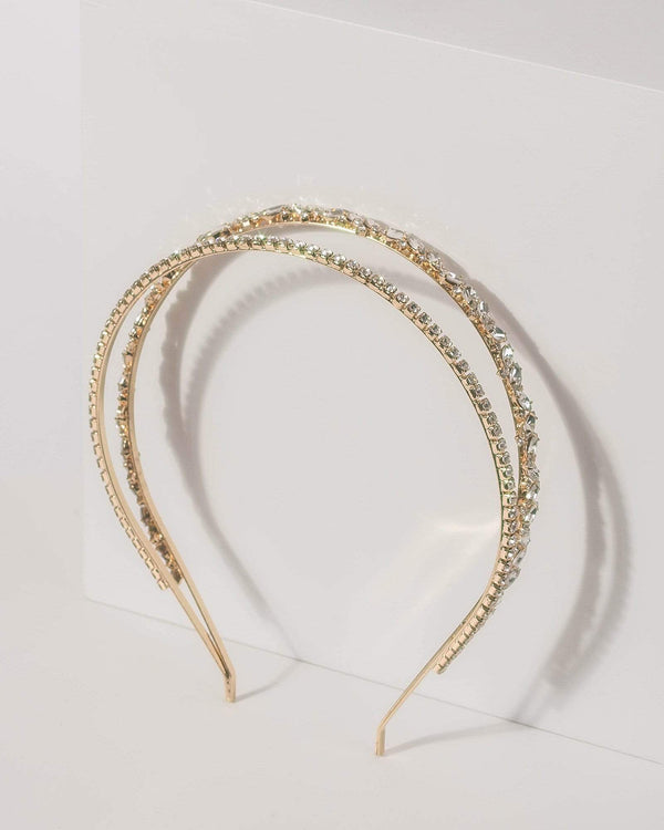 Double Diamante Detail Headband | Accessories