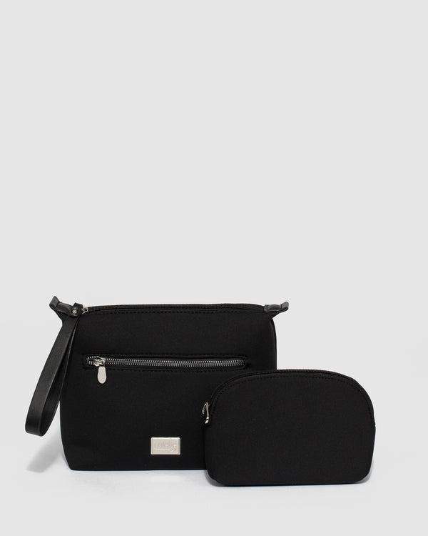 Colette by Colette Hayman Double Pouch Sport Black Cosmetic Case