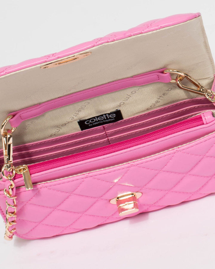 Colette by Colette Hayman Eboni Quilted Pink Crossbody Bags