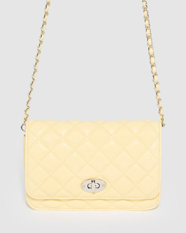 Colette by Colette Hayman Eboni Quilted Yellow Crossbody Bags