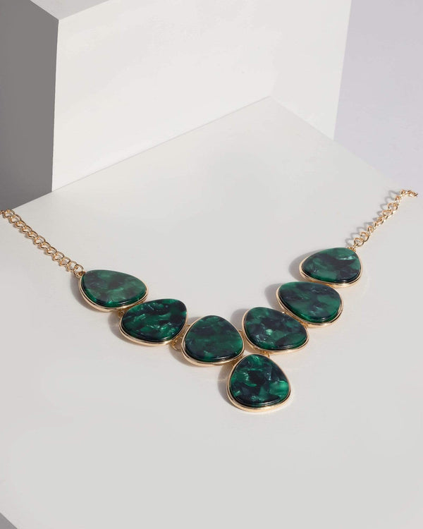 Emerald Acrylic Stone Necklace | Necklaces