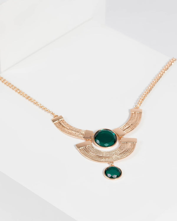 Emerald Curve Stone Necklace | Necklaces