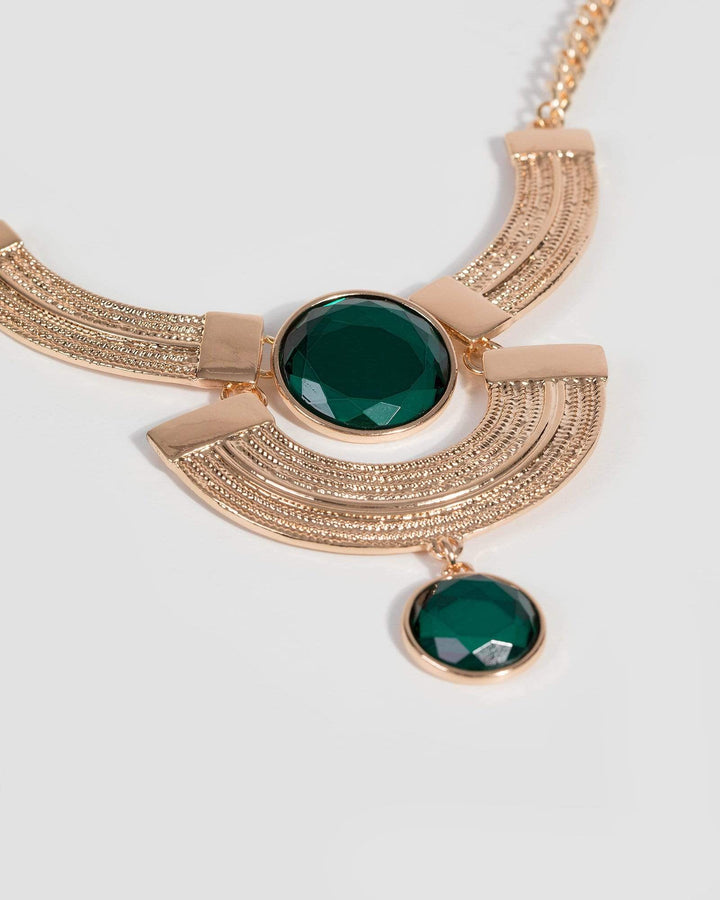 Emerald Curve Stone Necklace | Necklaces