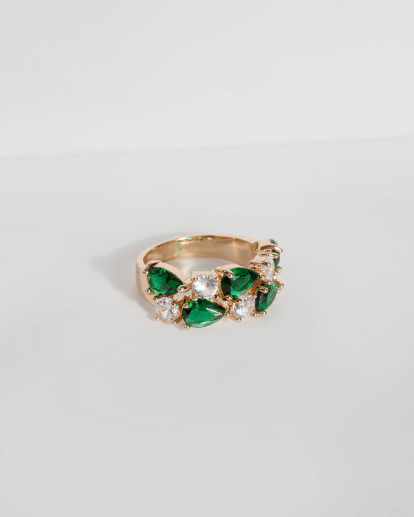 Emerald Diamante Stone Ring | Rings