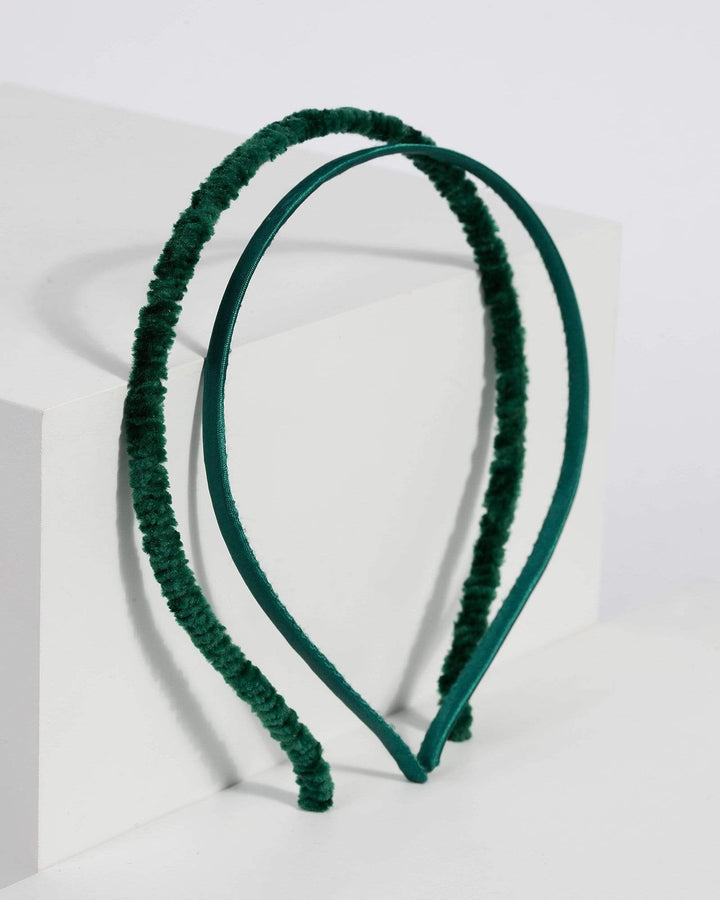Emerald Mixed Thin Headband | Hair Accessories