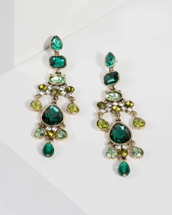 Emerald Multi Statement Earrings | Earrings
