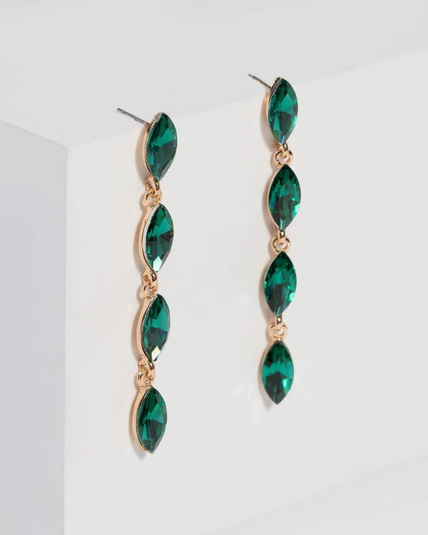 Emerald Stone Drop Earrings | Earrings
