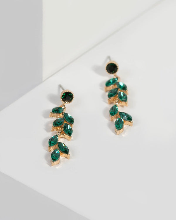 Emerald Tear Drop Fine Earrings | Earrings