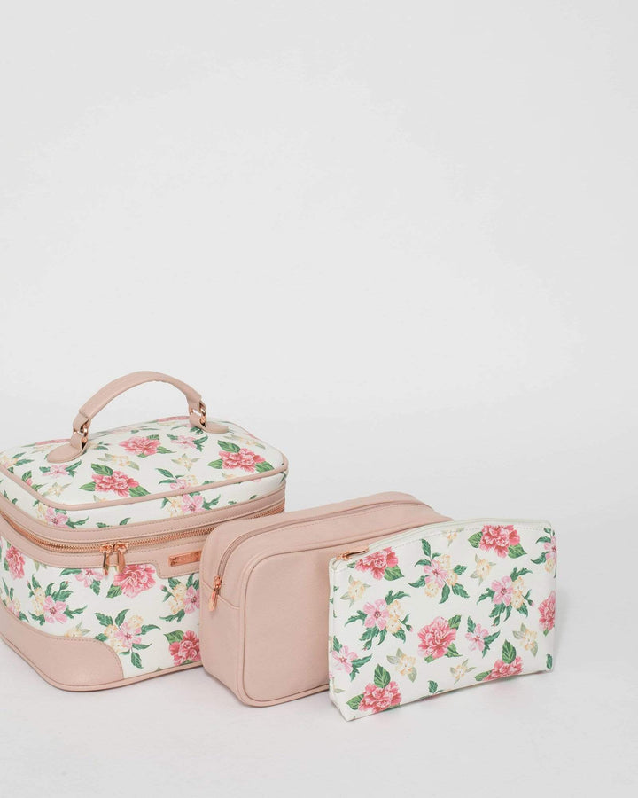 Flower Print Cosmetic Case Pack | Cosmetic Cases