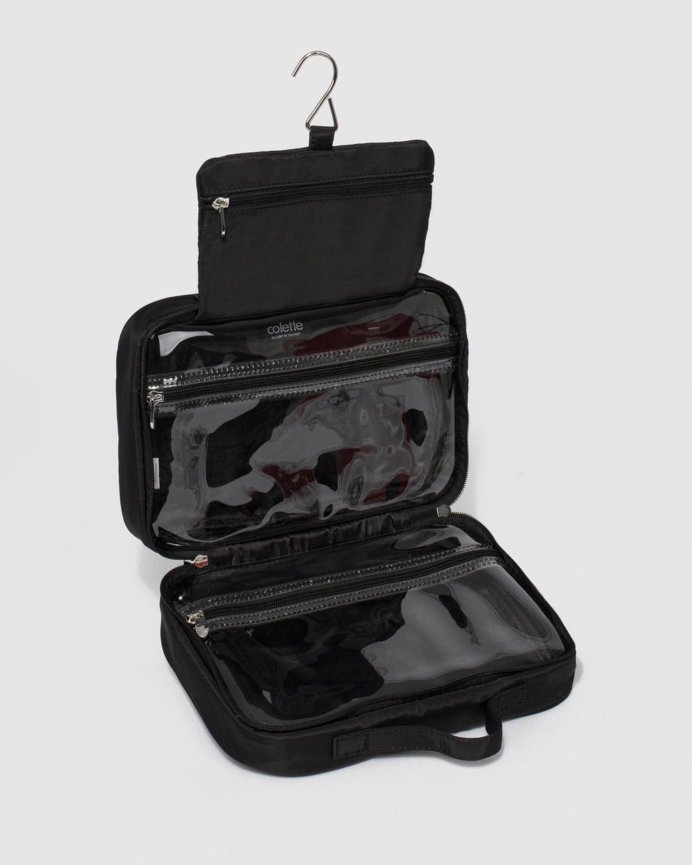 Fold Out Black Cosmetic Case