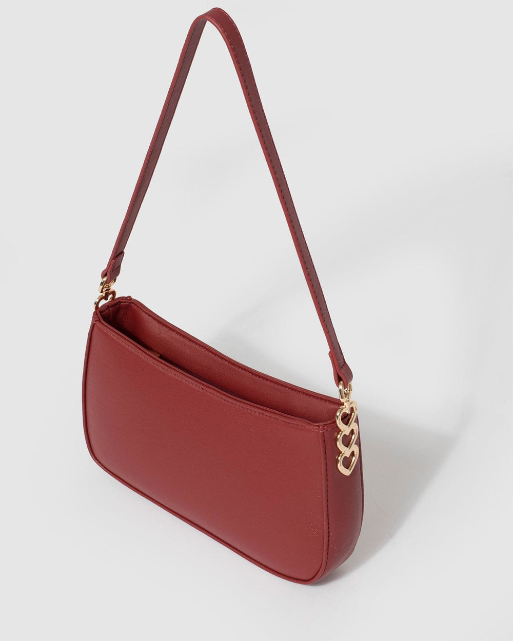 Frankie Red Heart Baguette Bag