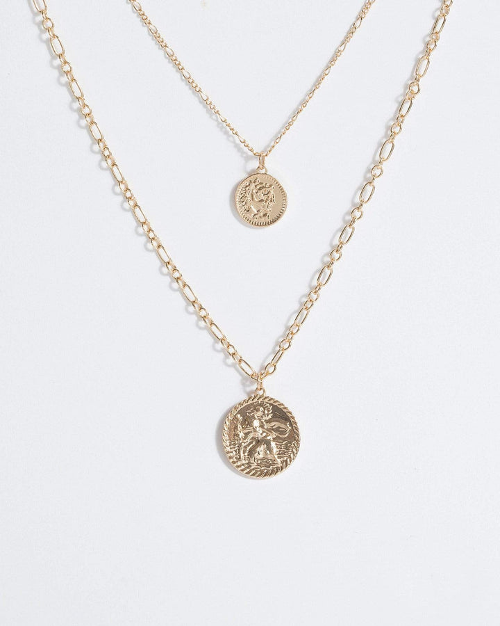 Gold 2 Coin Layer Necklace | Necklaces