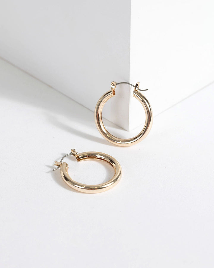 Gold 30Mm Wide Hoop Earrings | Earrings