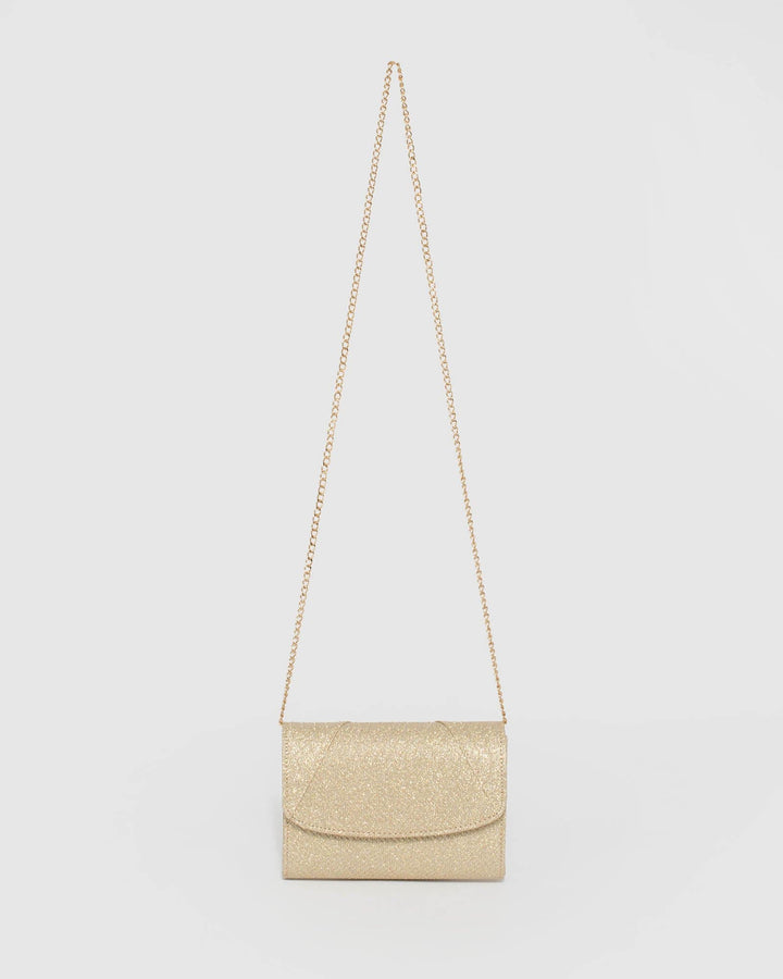 Gold Alison Flap Clutch Bag | Clutch Bags