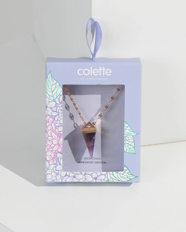 Gold Amethyst Necklace | Necklaces