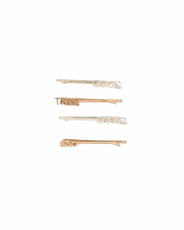 Colette by Colette Hayman Gold And Silver Words Hair Pins
