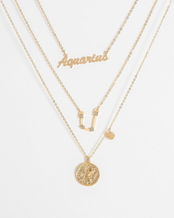 Colette by Colette Hayman Gold Aquarius Zodiac Necklace