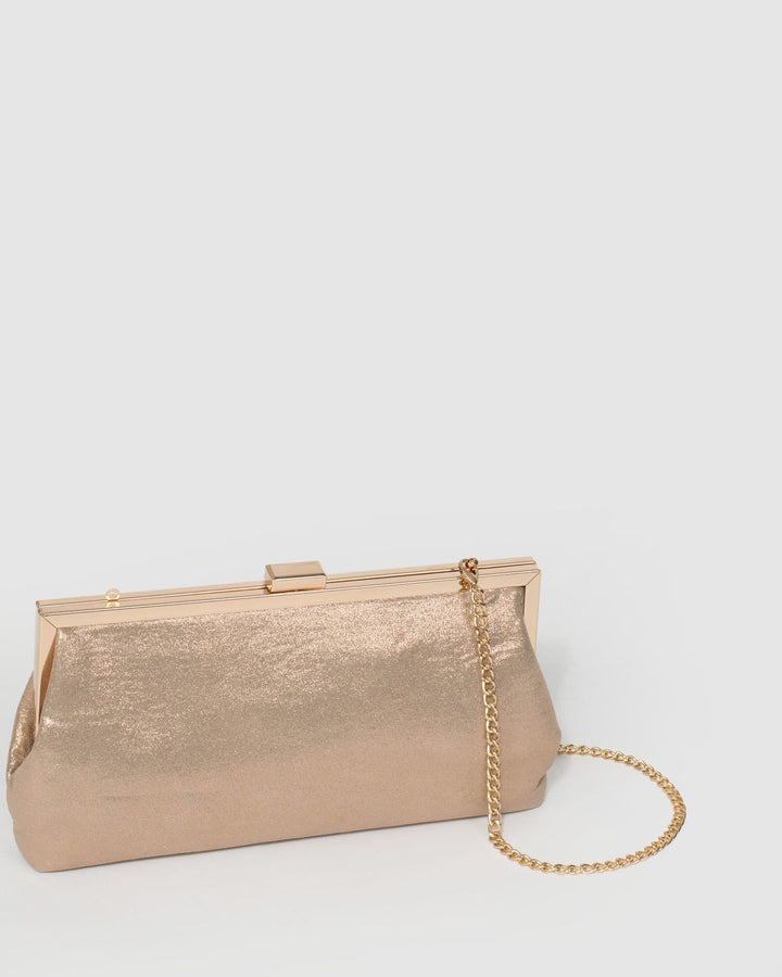 Gold Arya Clutch Bag | Clutch Bags