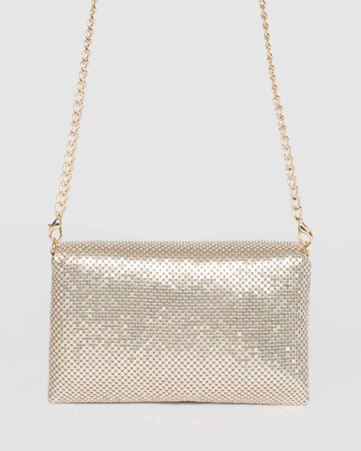 Gold Audrina Clutch Bag | Clutch Bags