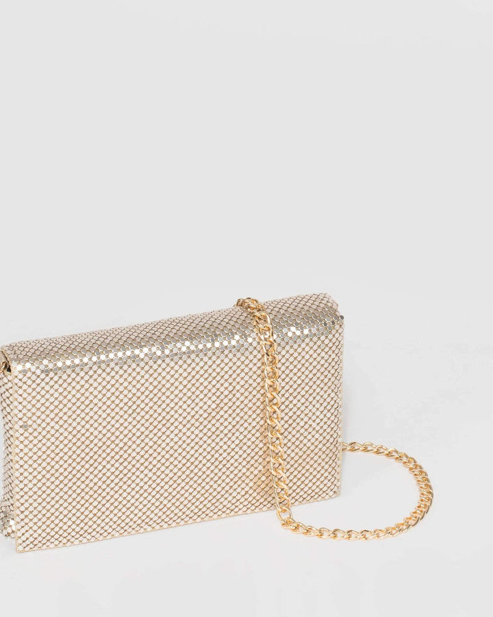 Gold Audrina Clutch Bag | Clutch Bags