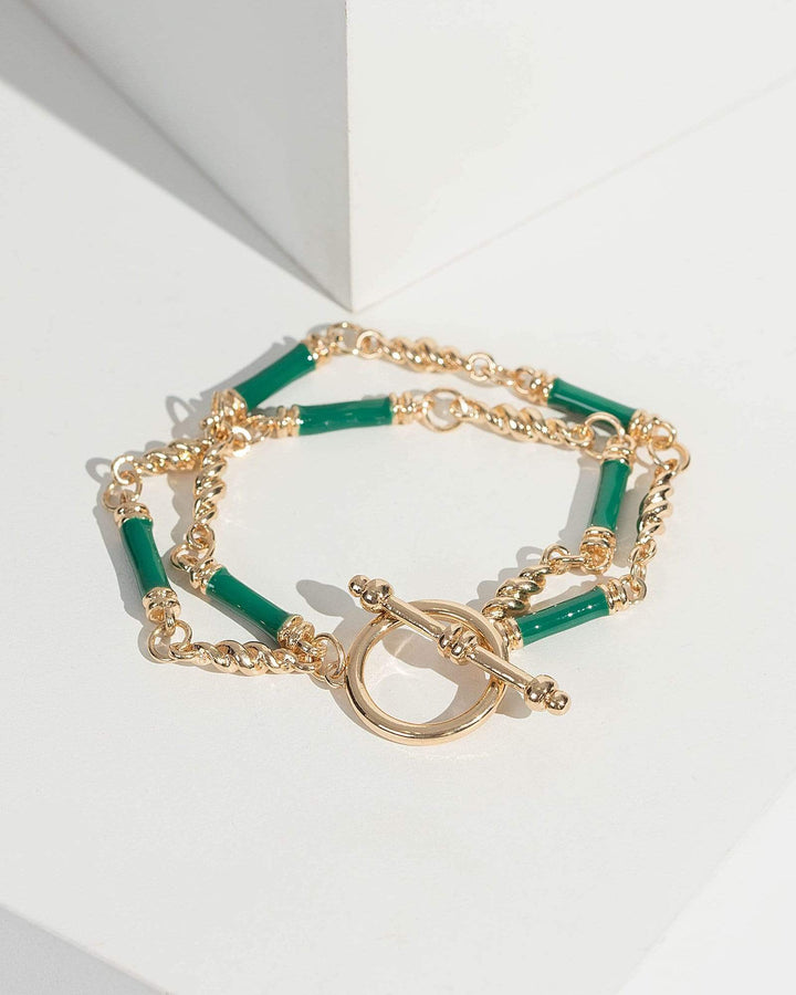 Gold Beaded Chain Bracelet | Wristwear