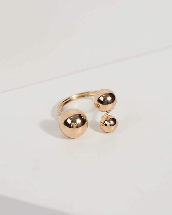 Gold Beaded Ring | Rings